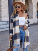 Sobretodo Cuadros de Hombros Caídos, Estilo Casual