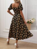 Vestido Largo Boho Floral con Nudo y Abertura en Pierna
