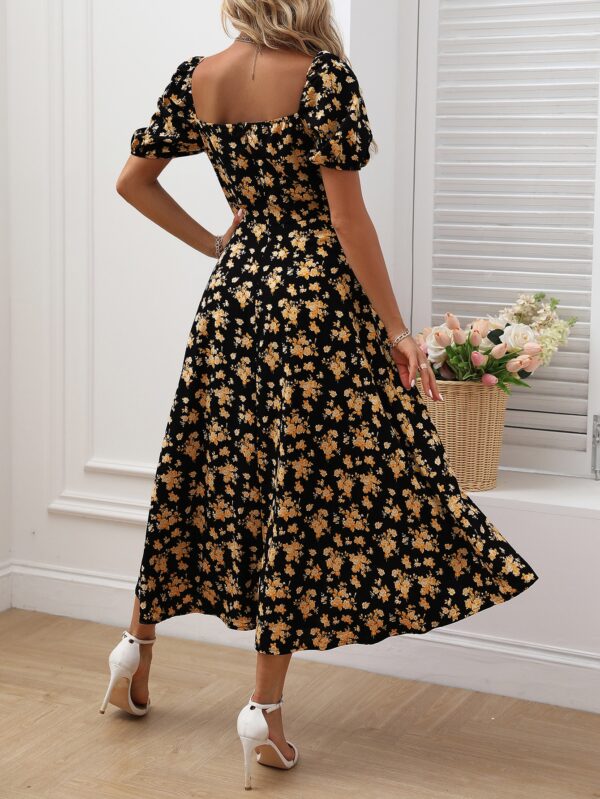 Vestido Largo Boho Floral con Nudo y Abertura en Pierna - Image 72