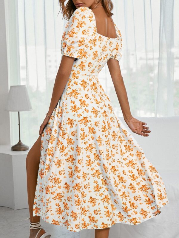 Vestido Largo Boho Floral con Nudo y Abertura en Pierna - Image 107