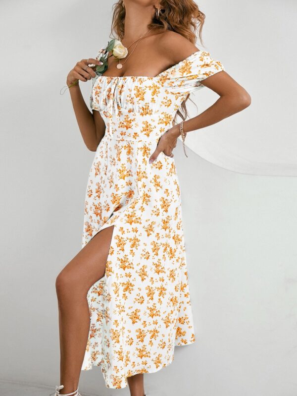Vestido Largo Boho Floral con Nudo y Abertura en Pierna - Image 111