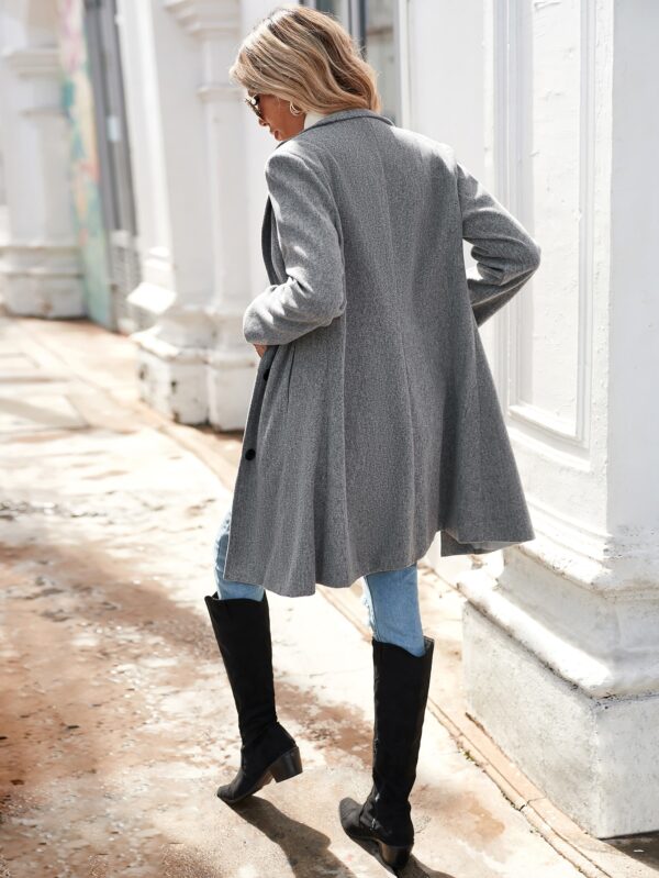 Sobretodo Casual con Botones y Cuello Solapa - Image 2