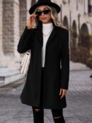 Sobretodo Casual con Botones y Cuello Solapa