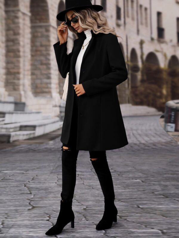 Sobretodo Casual con Botones y Cuello Solapa - Image 10