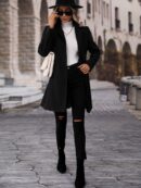 Sobretodo Casual con Botones y Cuello Solapa