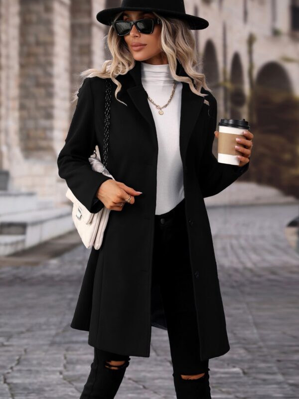 Sobretodo Casual con Botones y Cuello Solapa - Image 13