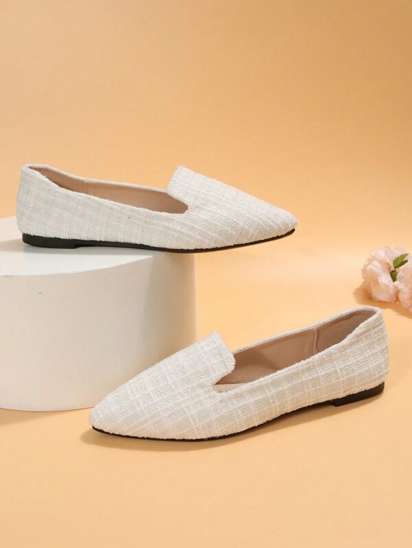 Mocasines Casuales de Puntera Puntiaguda con Hilos Dorados - Image 90