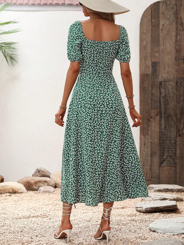 Vestido Largo Boho Floral con Nudo y Abertura en Pierna - Image 47