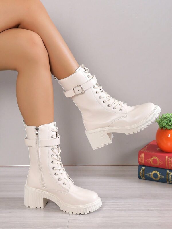 Botas de Tobillo de Tacón Medio, Minimalistas y de Estilo Occidental - Image 11