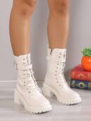 Botas de Tobillo de Tacón Medio, Minimalistas y de Estilo Occidental