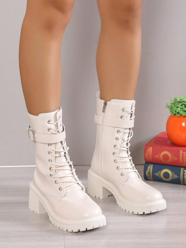 Botas de Tobillo de Tacón Medio, Minimalistas y de Estilo Occidental - Image 12