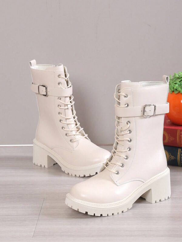 Botas de Tobillo de Tacón Medio, Minimalistas y de Estilo Occidental - Image 13