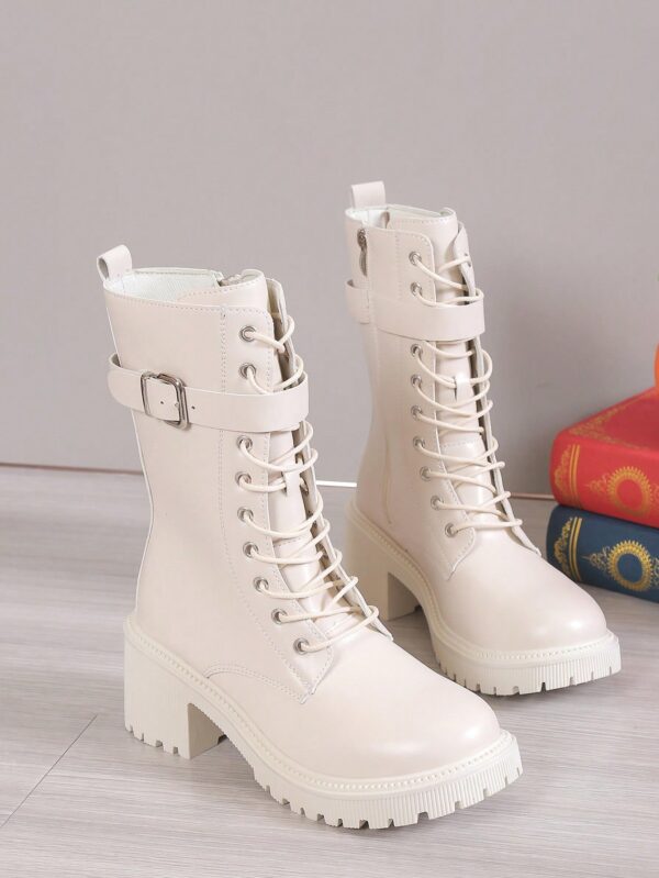 Botas de Tobillo de Tacón Medio, Minimalistas y de Estilo Occidental - Image 16