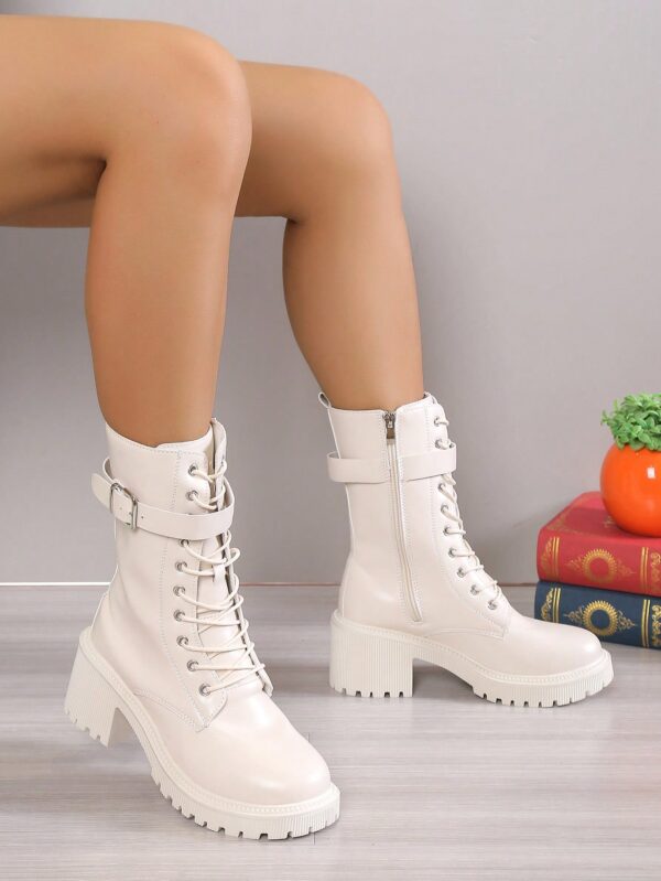 Botas de Tobillo de Tacón Medio, Minimalistas y de Estilo Occidental - Image 17