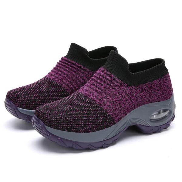 Zapatillas Deportivas de Mujer con Amortiguación y Diseño Tejido - Image 11