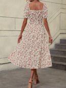 Vestido Largo Boho Floral con Nudo y Abertura en Pierna