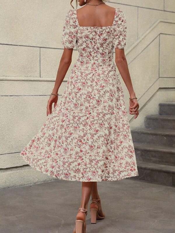 Vestido Largo Boho Floral con Nudo y Abertura en Pierna - Image 15