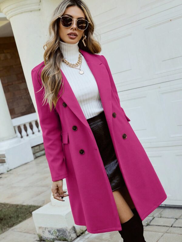 Abrigo Elegante con Cuello Solapa y Doble Botonadura - Image 29