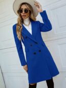 Abrigo Elegante con Cuello Solapa y Doble Botonadura