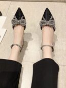 Zapatos de Tacón Alto Elegantes con Detalle de Moño