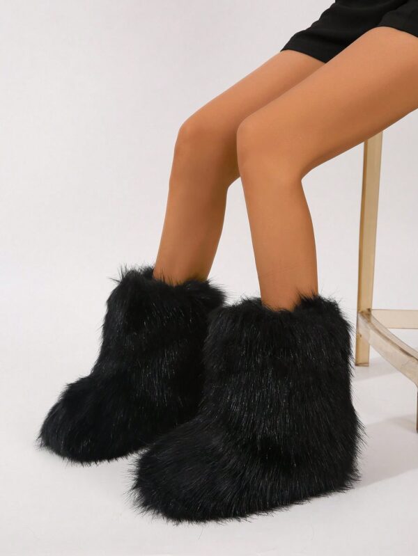 Botas de Nieve Peludas de Caña Media para Mujer - Image 2