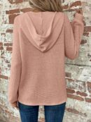 Sudadera con Capucha y Botones Media Manga Raglan