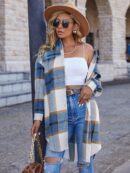 Sobretodo Cuadros de Hombros Caídos, Estilo Casual