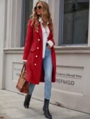 Abrigo Elegante de Manga Larga Doble Abotonadura