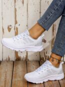Zapatillas Deportivas con Cordones y Encaje Floral Anti-Deslizantes para Mujer