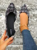Zapatos Planos de Mujer en Beige, punta fina para Primavera/Otoño