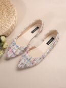 Zapatos Planos de Mujer en Beige, punta fina para Primavera/Otoño
