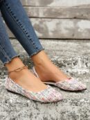 Zapatos Planos de Mujer en Beige, punta fina para Primavera/Otoño