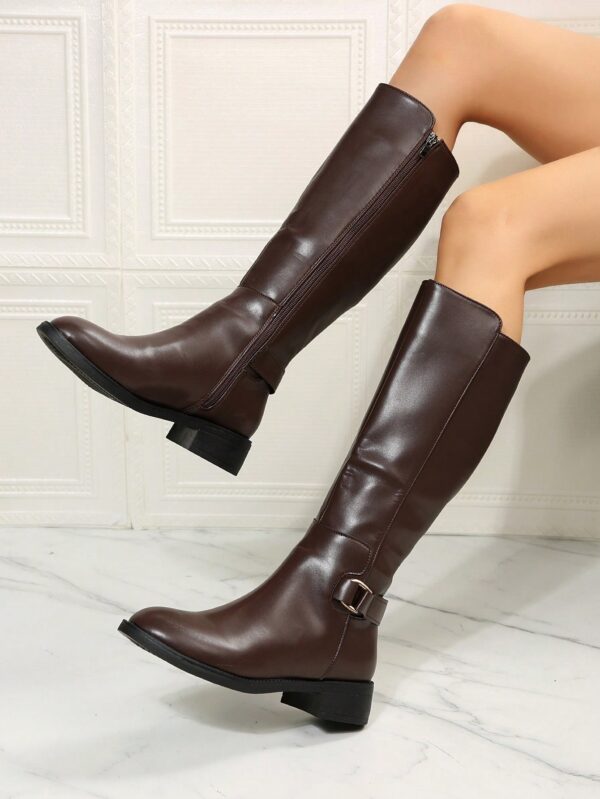 Botas de Montar Marrones con Correa de Hebilla para Invierno - Image 7