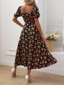 Vestido Largo Boho Floral con Nudo y Abertura en Pierna