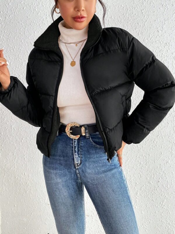 Campera Térmica Corta con Cierre y Cuello Alto - Image 4