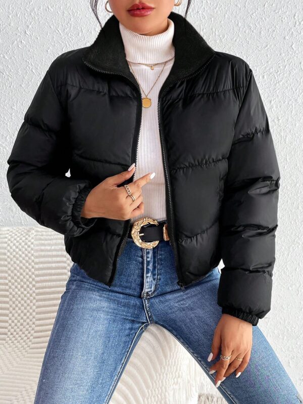 Campera Térmica Corta con Cierre y Cuello Alto - Image 6