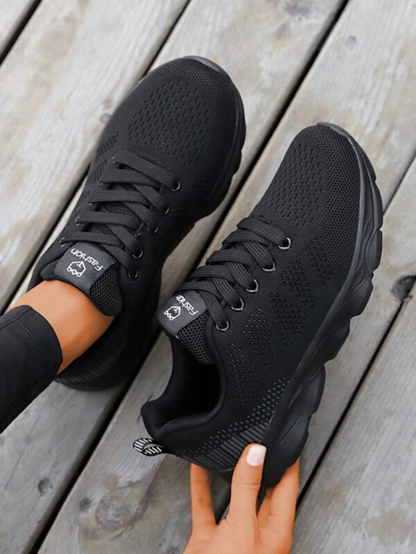 Zapatillas Deportivas con Cordones y Encaje Floral Anti-Deslizantes para Mujer
