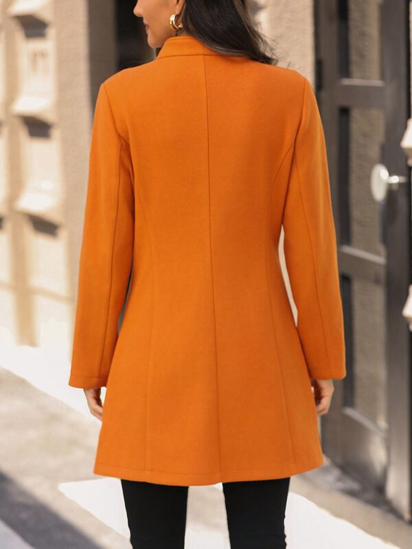 Chaqueta de Lana con Cuello Alto y Entallada para Mujer - Image 18