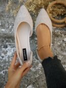 Zapatos Planos de Mujer en Beige, punta fina para Primavera/Otoño