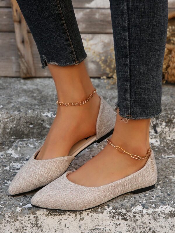 Zapatos Planos de Mujer en Beige, punta fina para Primavera/Otoño - Image 14
