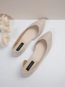Zapatos Planos de Mujer en Beige, punta fina para Primavera/Otoño