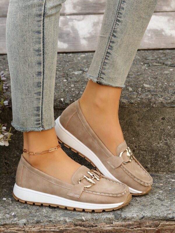 Zapatillas Khaki de Mujer con Suela Gruesa y Cómoda - Image 14