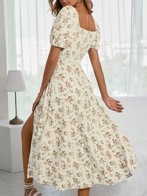 Vestido Largo Boho Floral con Nudo y Abertura en Pierna - Image 21