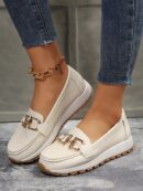 Zapatillas Khaki de Mujer con Suela Gruesa y Cómoda