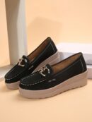 Zapatillas Khaki de Mujer con Suela Gruesa y Cómoda