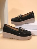Zapatillas Khaki de Mujer con Suela Gruesa y Cómoda