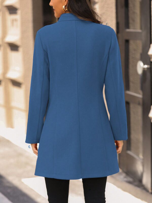 Abrigo de Lana Ajustado con Cuello Mao Estilo Casual - Image 18