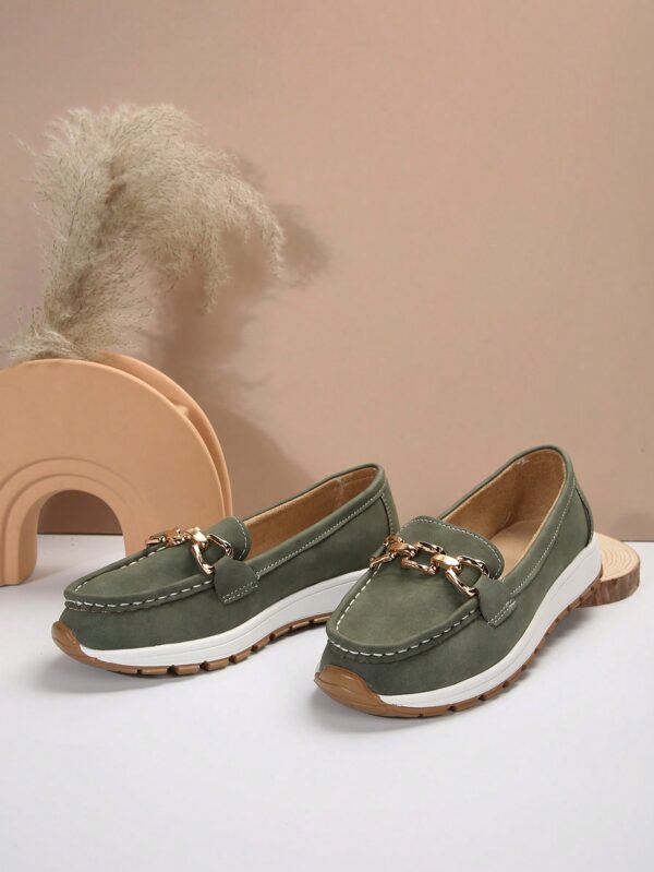 Zapatillas Khaki de Mujer con Suela Gruesa y Cómoda - Image 46