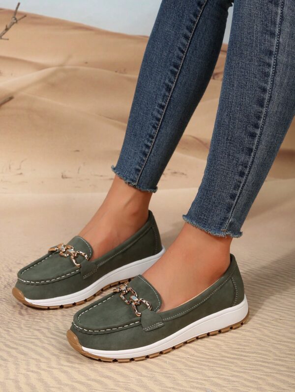 Zapatillas Khaki de Mujer con Suela Gruesa y Cómoda - Image 47