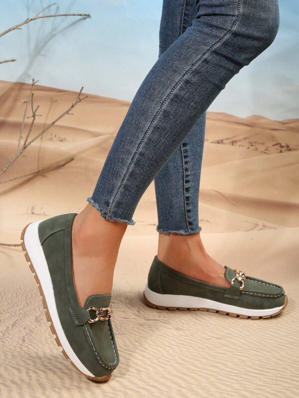 Zapatillas Khaki de Mujer con Suela Gruesa y Cómoda - Image 48